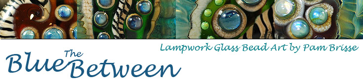 The Blue Between - Handmade Lampwork Glass Beads